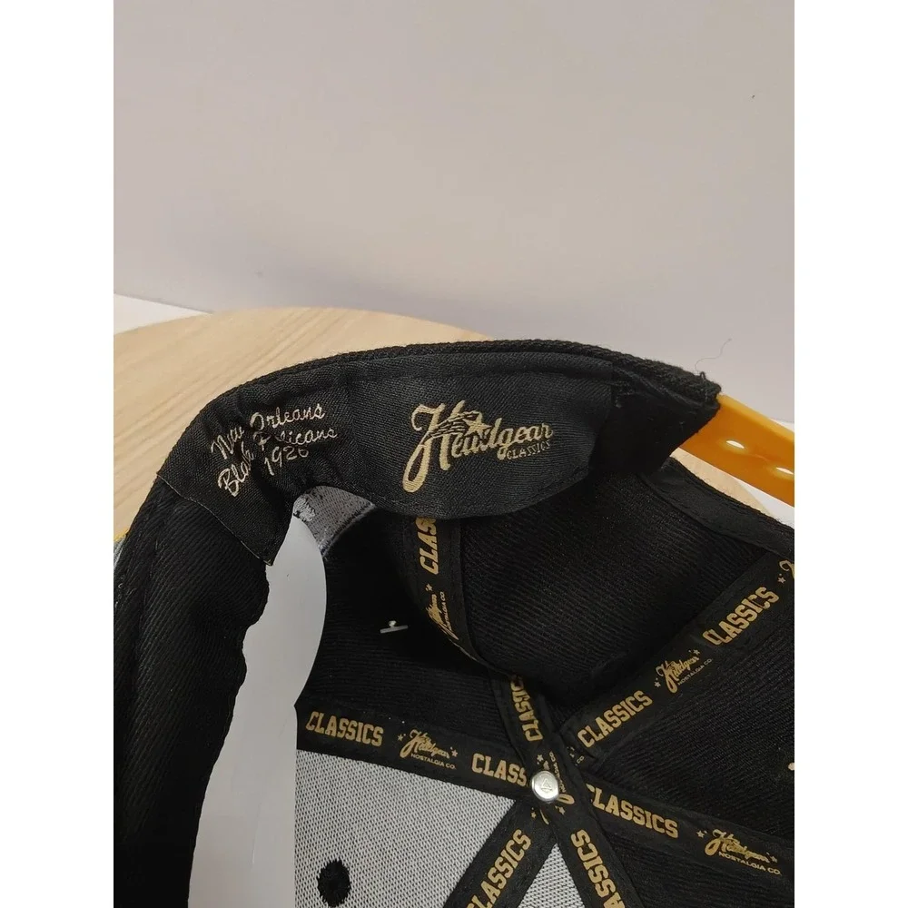 Headgear Classics New Orleans Black Pelicans 1926 Youth Snapback Hat Black Gold